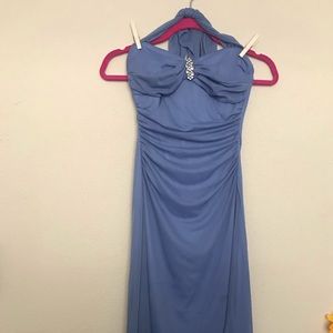 Three Pink Hearts - Light Blue Dress